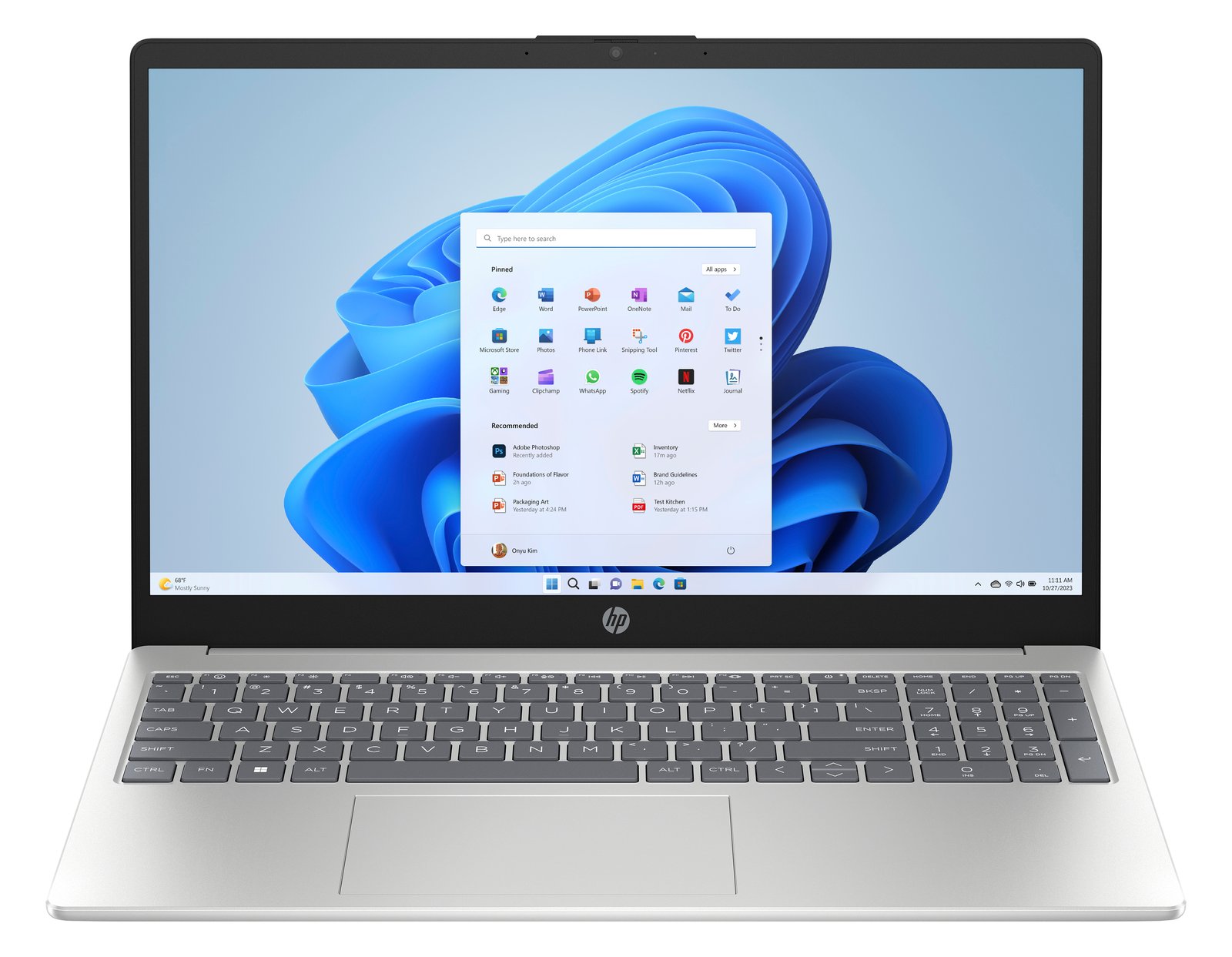 HP 15-fd0611ng Intel N 15.6 - Notebook - 128 GB - TL: Deutsch, QWERTZ