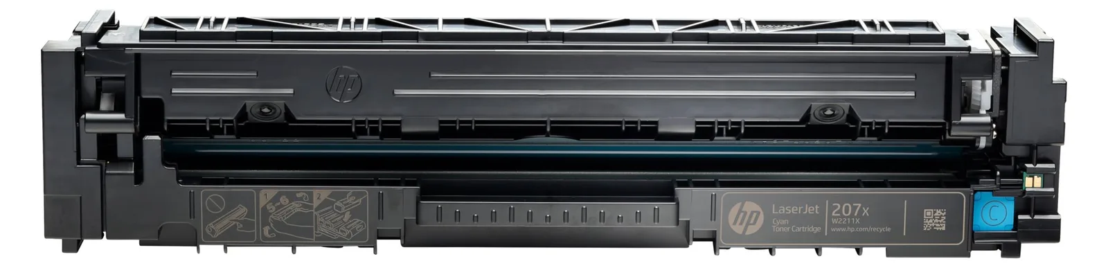 HP 207X - Hohe Ergiebigkeit - Cyan - Original - LaserJet - Tonerpatrone (W2211X), Ansicht 3