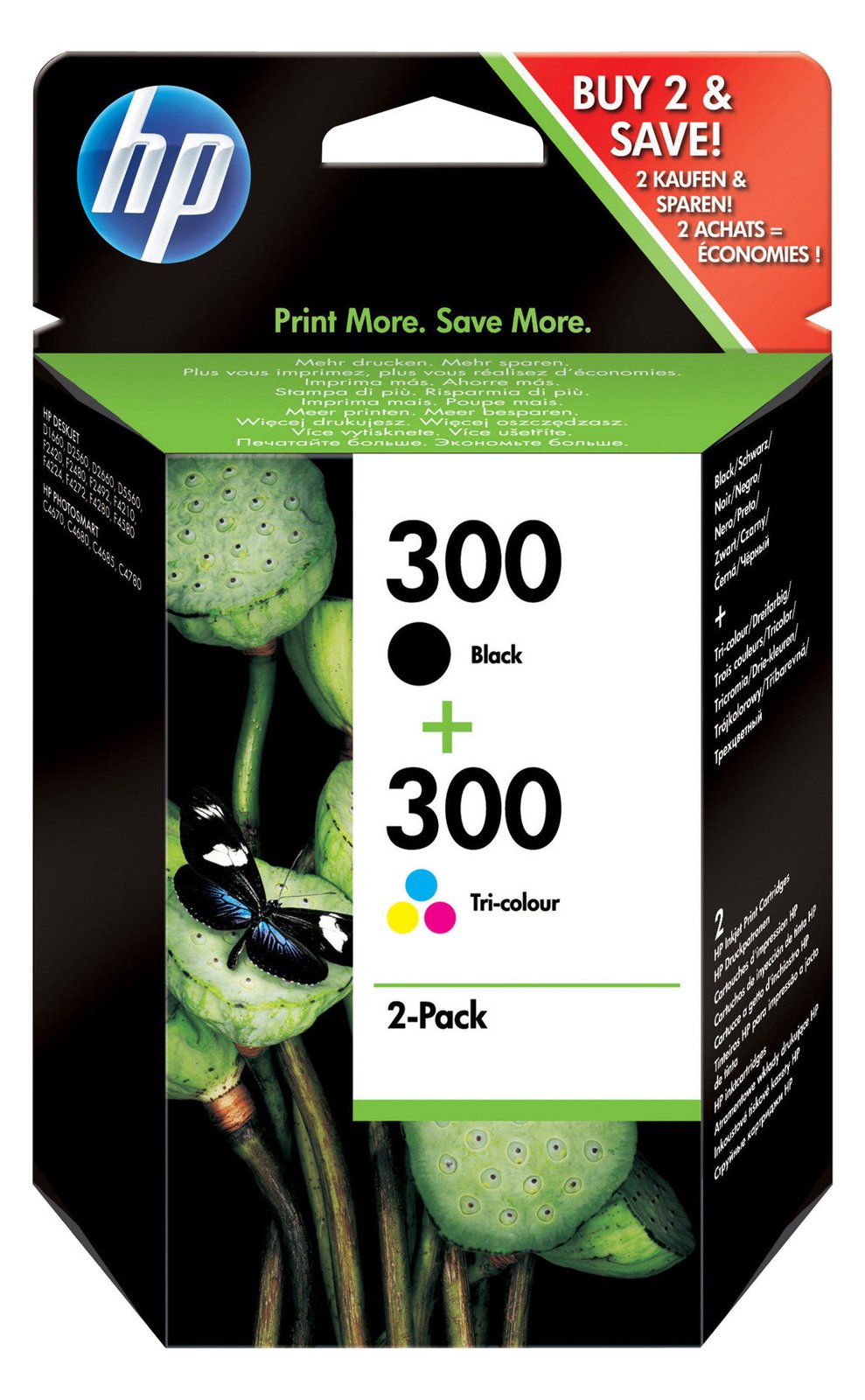 HP 300 - 2er-Pack - Schwarz, Farbe (Cyan, Magenta, Gelb) von LumaTech