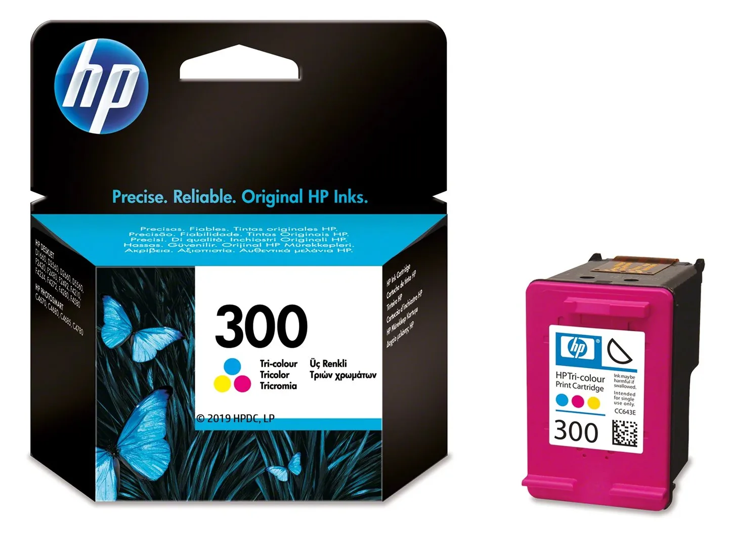 HP 300 - 4 ml - Farbe (Cyan, Magenta, Gelb) - Original, Ansicht 4