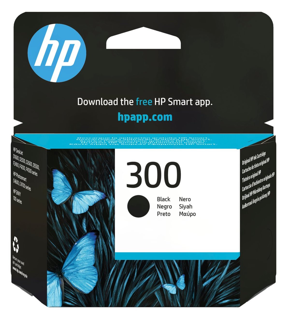 HP 300 - 4 ml - Schwarz - original - Tintenpatrone
