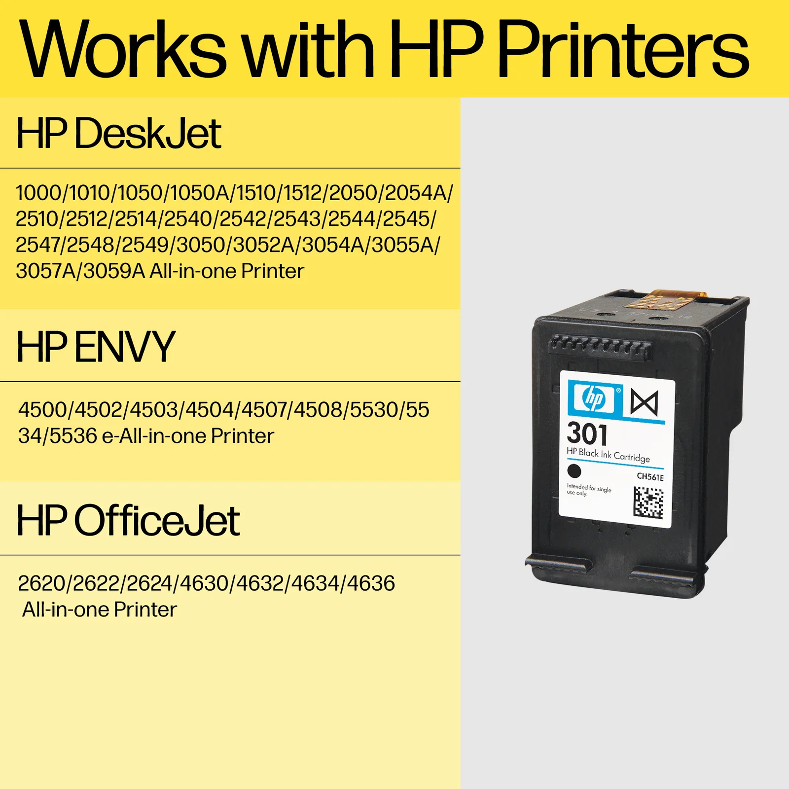 HP 301 - 3 ml - Farbe (Cyan, Magenta, Gelb) - original, Ansicht 3