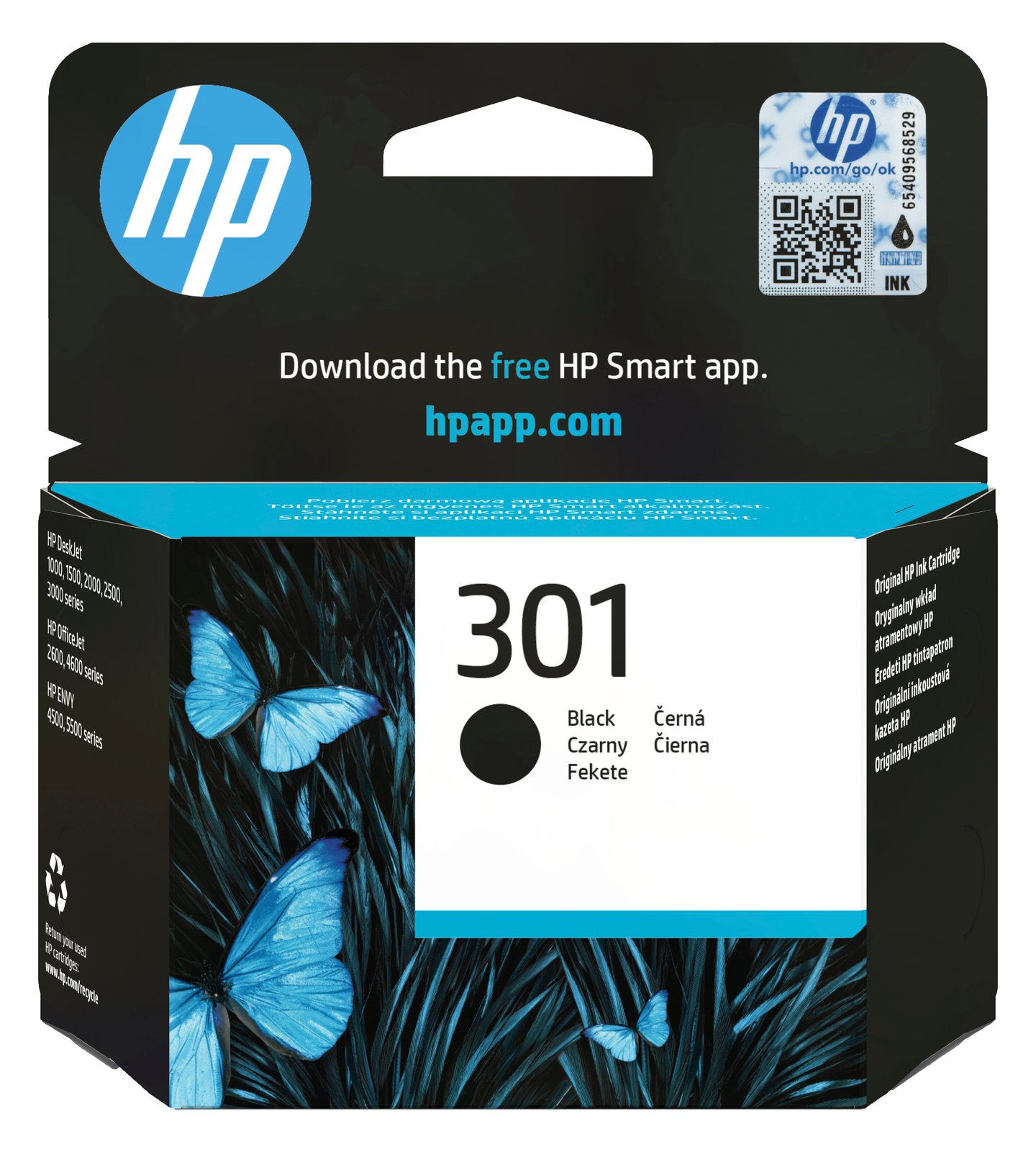 HP 301 - 3 ml - Schwarz - original - Tintenpatrone - für Deskjet 1000, 1010, 1050 J410, 1050A J410, 1051A J410, … von LumaTech
