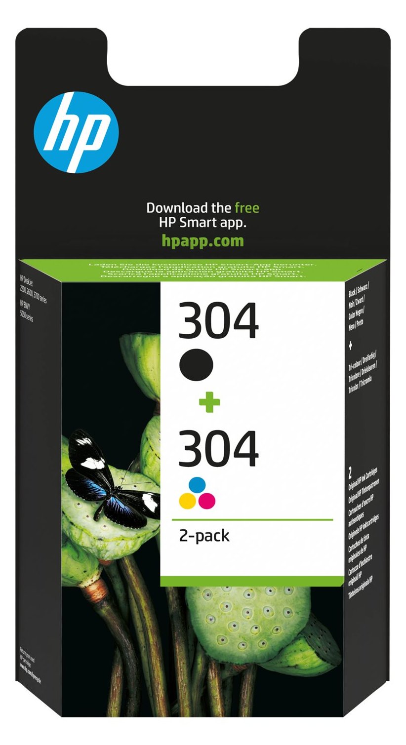 HP 304 - 2er-Pack - Farbe (Cyan, Magenta, Gelb), pigmentiertes Schwarz von LumaTech