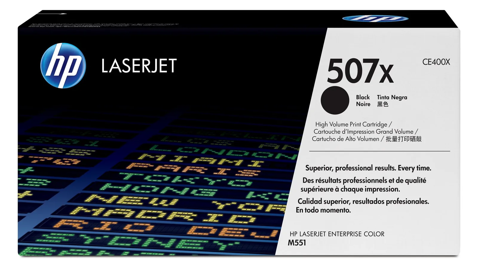 HP 507X - Hohe Ergiebigkeit - Schwarz - original - LaserJet - Tonerpatrone (CE400X), Ansicht 2