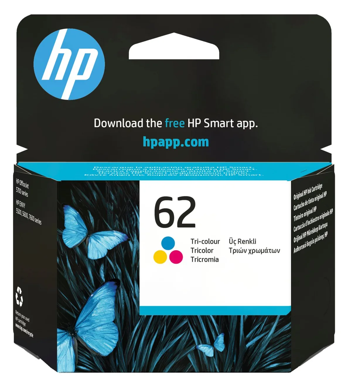 HP 62 - 4.5 ml - Farbe (Cyan, Magenta, Gelb), Ansicht 2