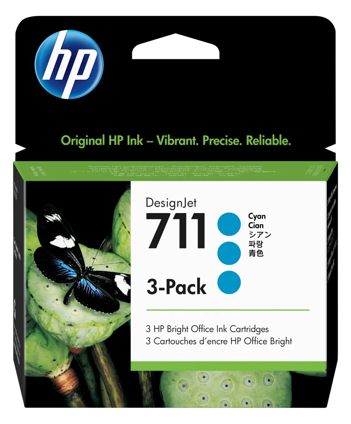 HP 711 - 3er-Pack - 29 ml - Cyan - Original - DesignJet, Ansicht 2