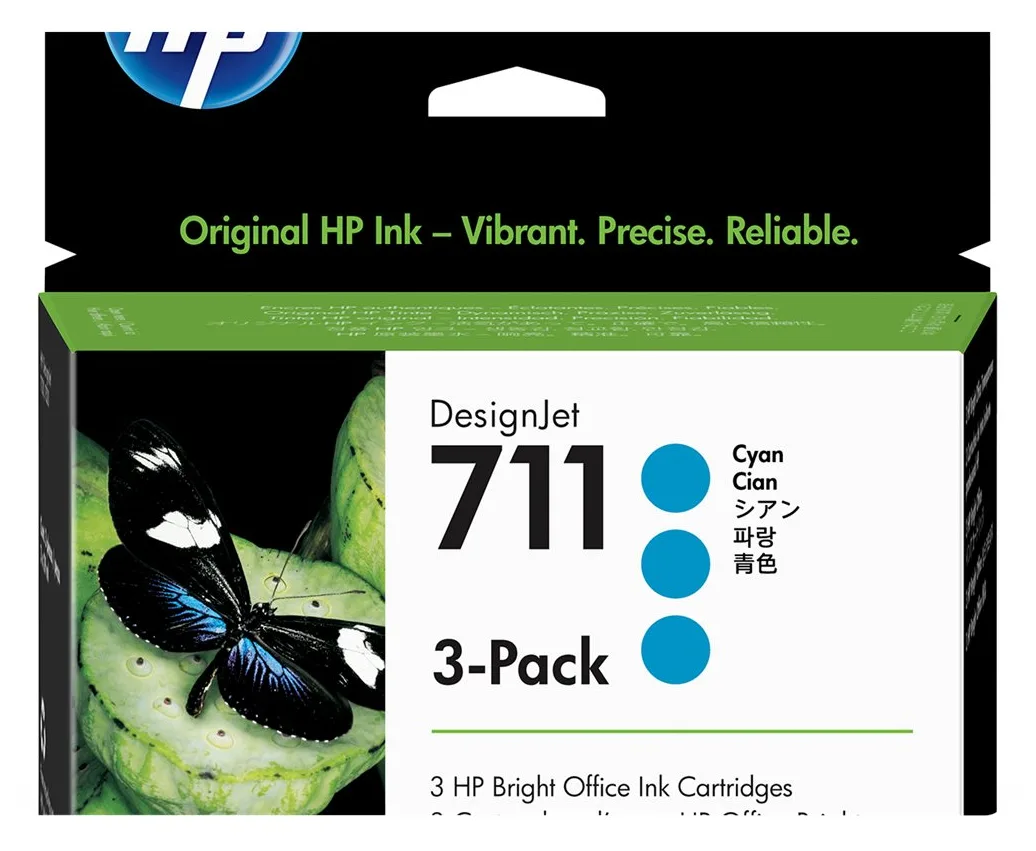 HP 711 - 3er-Pack - 29 ml - Cyan - Original - DesignJet, Ansicht 3