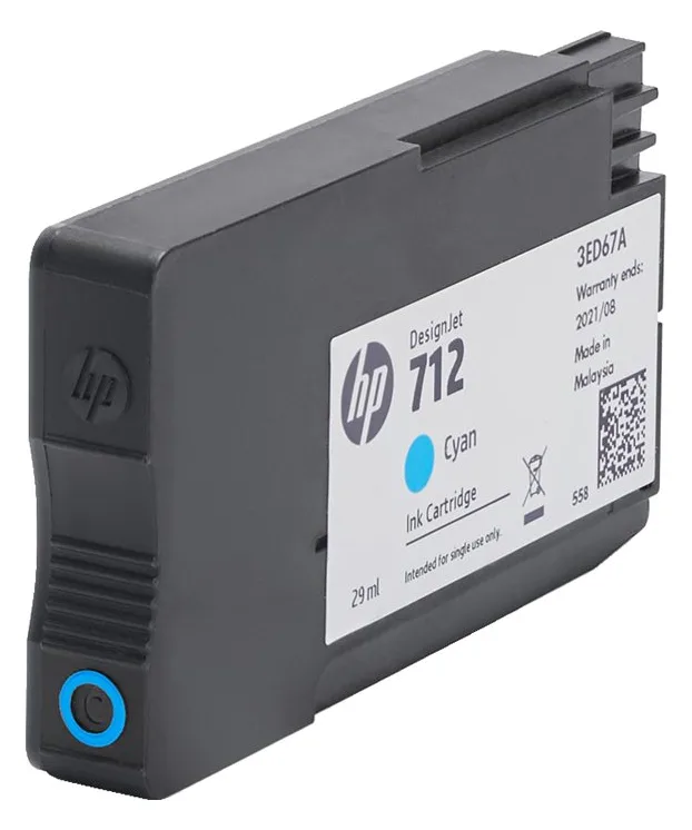 HP 712 - 3er-Pack - 29 ml - Cyan - Original - DesignJet, Ansicht 4