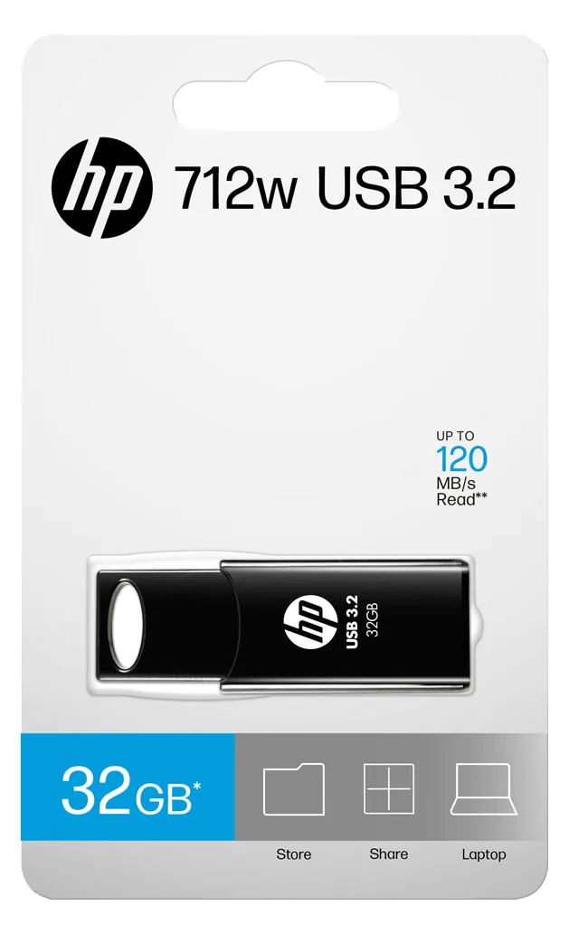 HP 712w - USB-Flash-Laufwerk - 32 GB - USB 3.2 - schwarz, Ansicht 6
