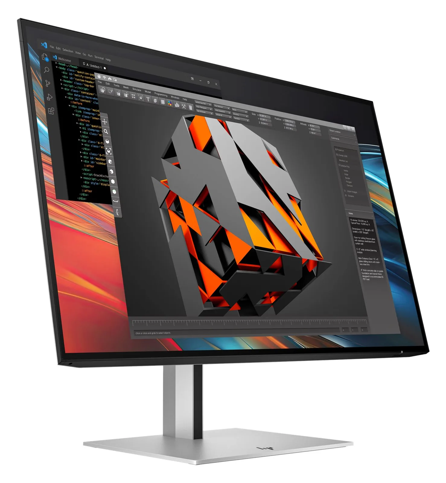 HP 724pn - Series 7 Pro - LED-Monitor - 61 cm (24) - silber 5 Jahre, Ansicht 3