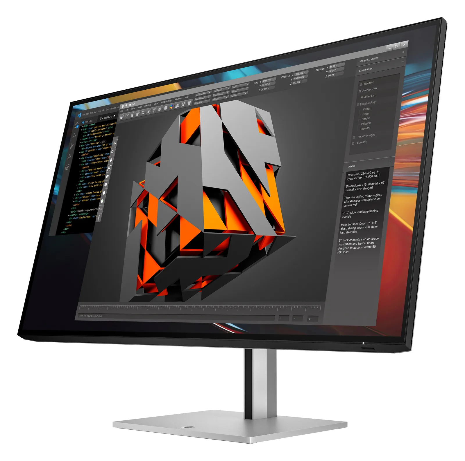 HP 732pk - Series 7 Pro - LED-Monitor - 81.3 cm (32), Ansicht 2