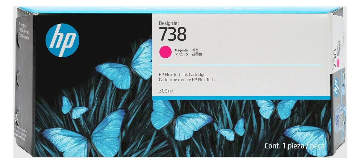 HP 738 - 300 ml - Magenta - original - DesignJet, Ansicht 3