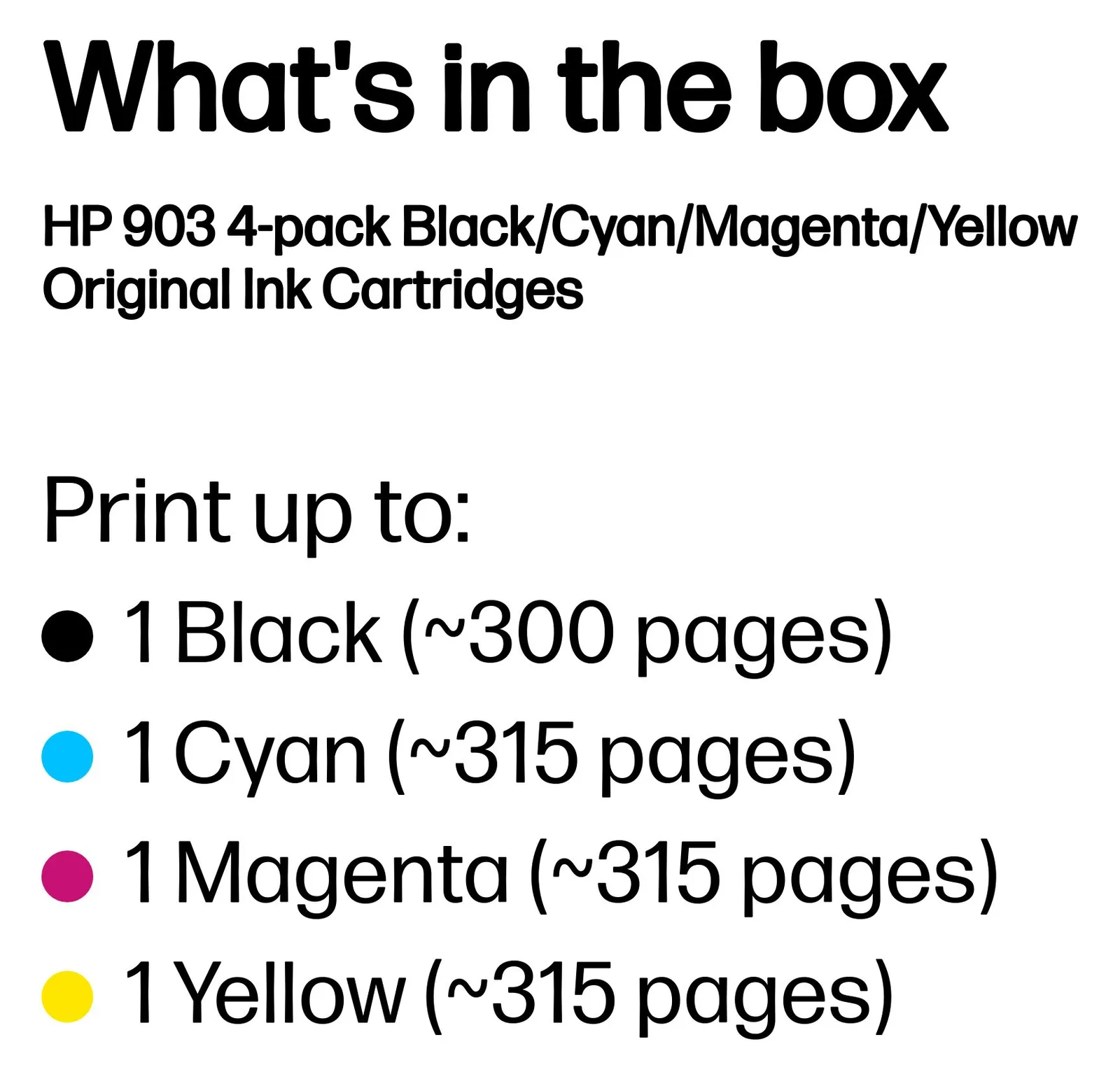 HP 903 - 4er-Pack - Schwarz, Gelb, Cyan, Magenta, Ansicht 3