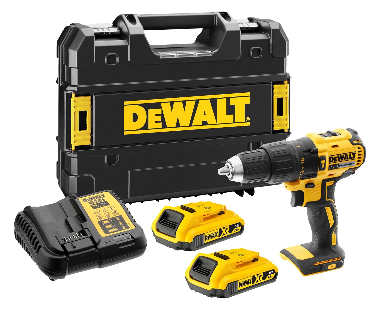DeWalt DCD778D2T Akku-Schlagbohrschrauber inkl. Koffer + 2 Akkus 2.0Ah