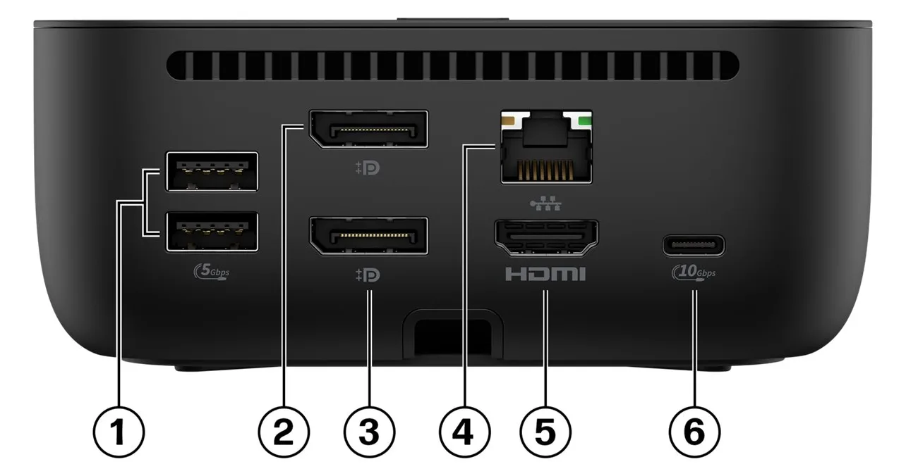 HP G6 - Dockingstation - 2 x DP, HDMI, USB-C, Ansicht 4