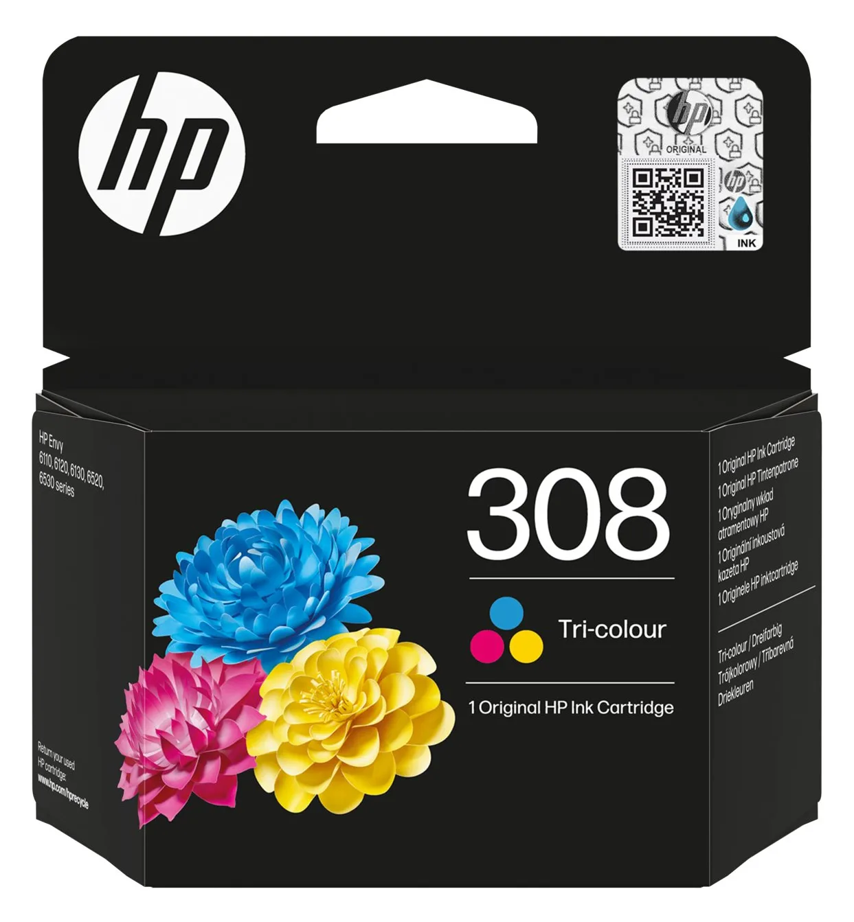 HP Ink 308 Tri-color Original Ink Cart, Ansicht 3