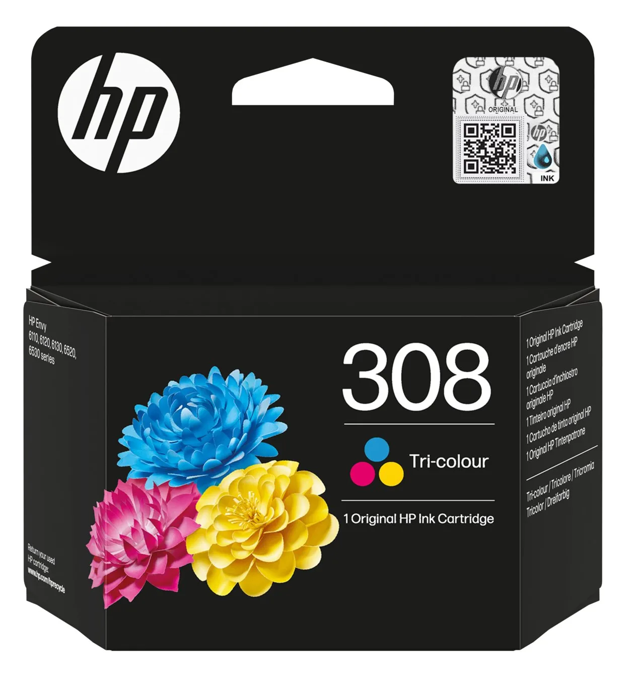HP Ink 308 Tri-color Original Ink Cart, Ansicht 4