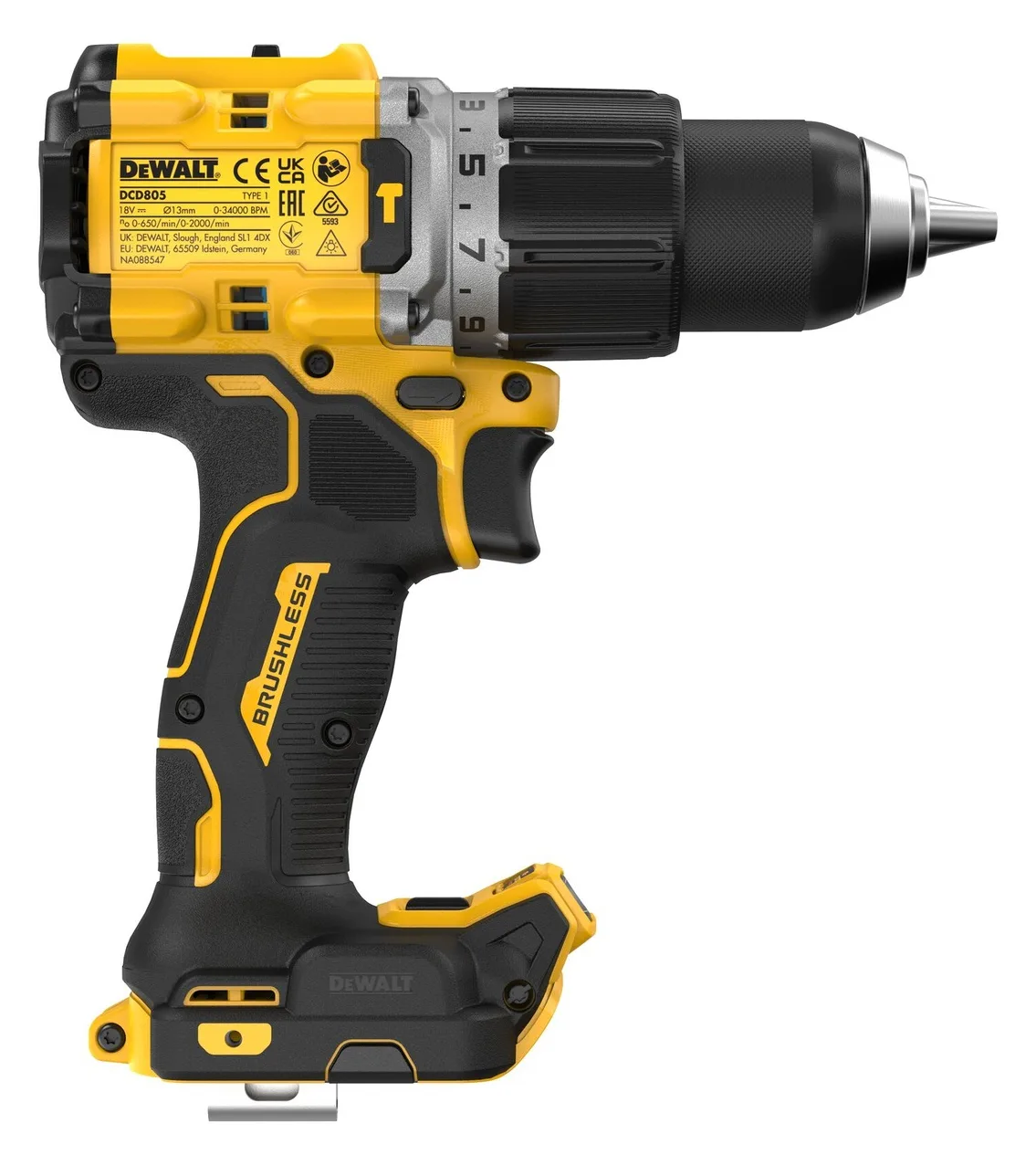 DeWalt DCD805NT Akku-Schlagbohrschrauber solo inkl. Koffer, Ansicht 4