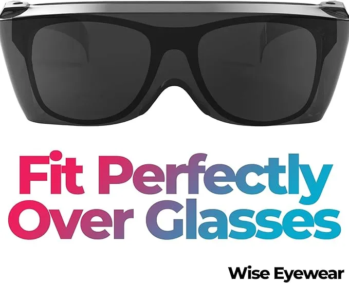 Cover-Ups Black Fit Over Sonnenbrillen – Rundum-Sonnenbrillen – Menschen, die in der Sonne eine verschreibungspflichtige Brille tragen — Bild 2