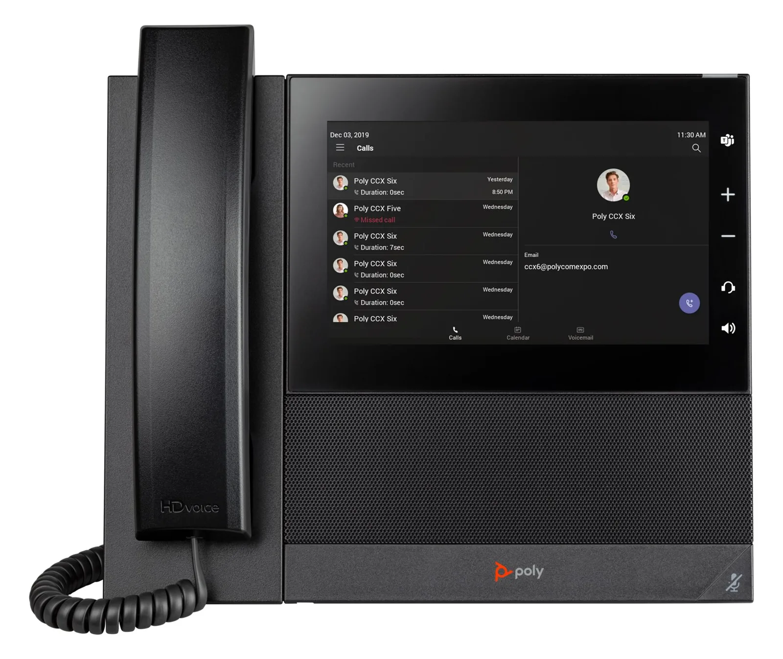 HP Poly CCX 600 for Microsoft Teams - VoIP-Telefon mit Rufnummernanzeige/Anklopffunktion, Ansicht 3