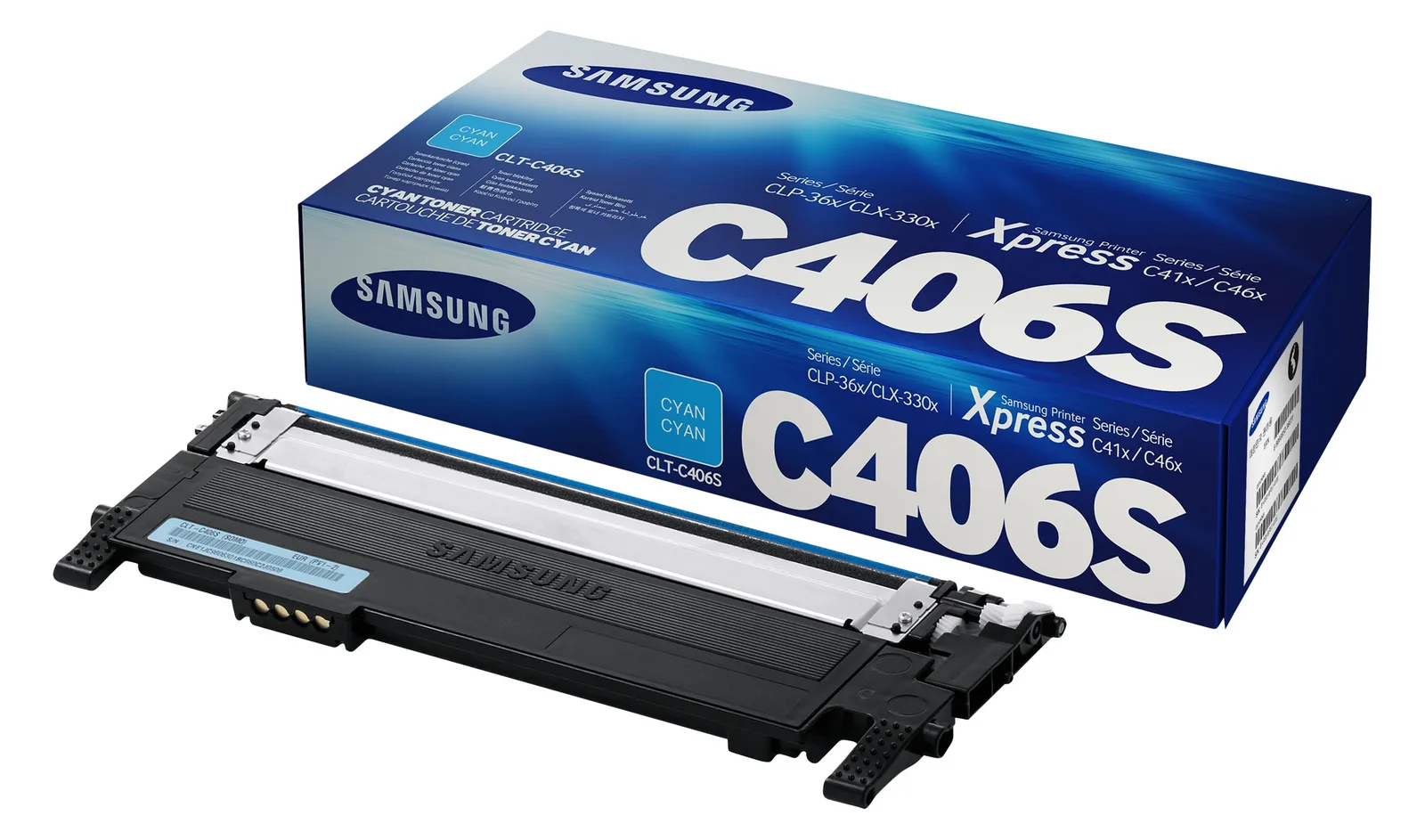 HP Samsung CLT-C406S - Cyan - Original - Tonerpatrone (ST984A), Ansicht 2