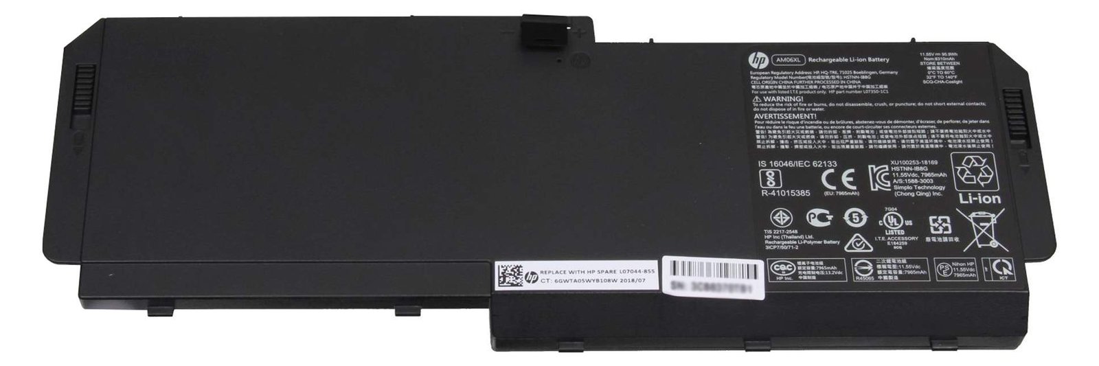 HP SMP AM06095XL - Laptop-Batterie - Lithium-Ionen