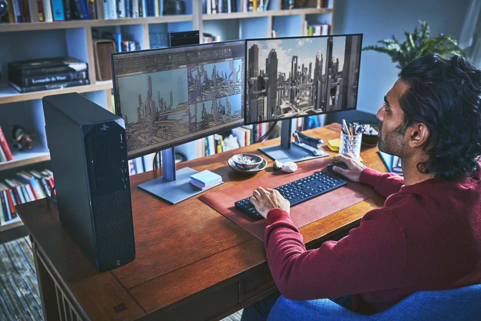 HP Z24q G3 - LED-Monitor - 60.5 cm (23.8) - 2560 x 1440 QHD @ 90 Hz - Ja, Ansicht 3