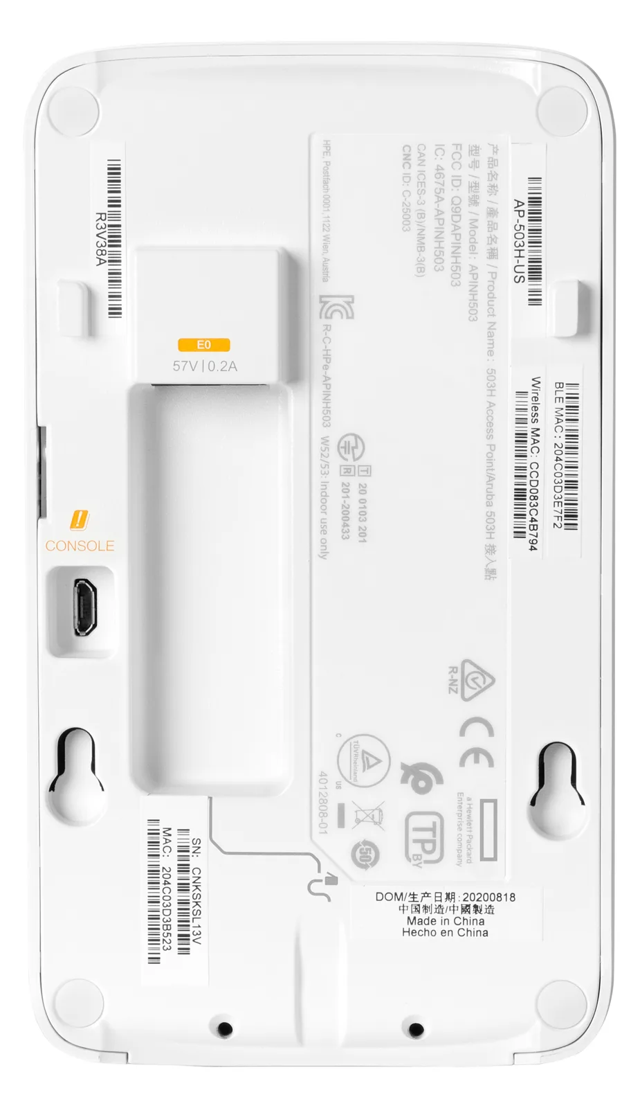 HPE Aruba AP-503H (RW) Unified Hospitality - Accesspoint, Ansicht 2
