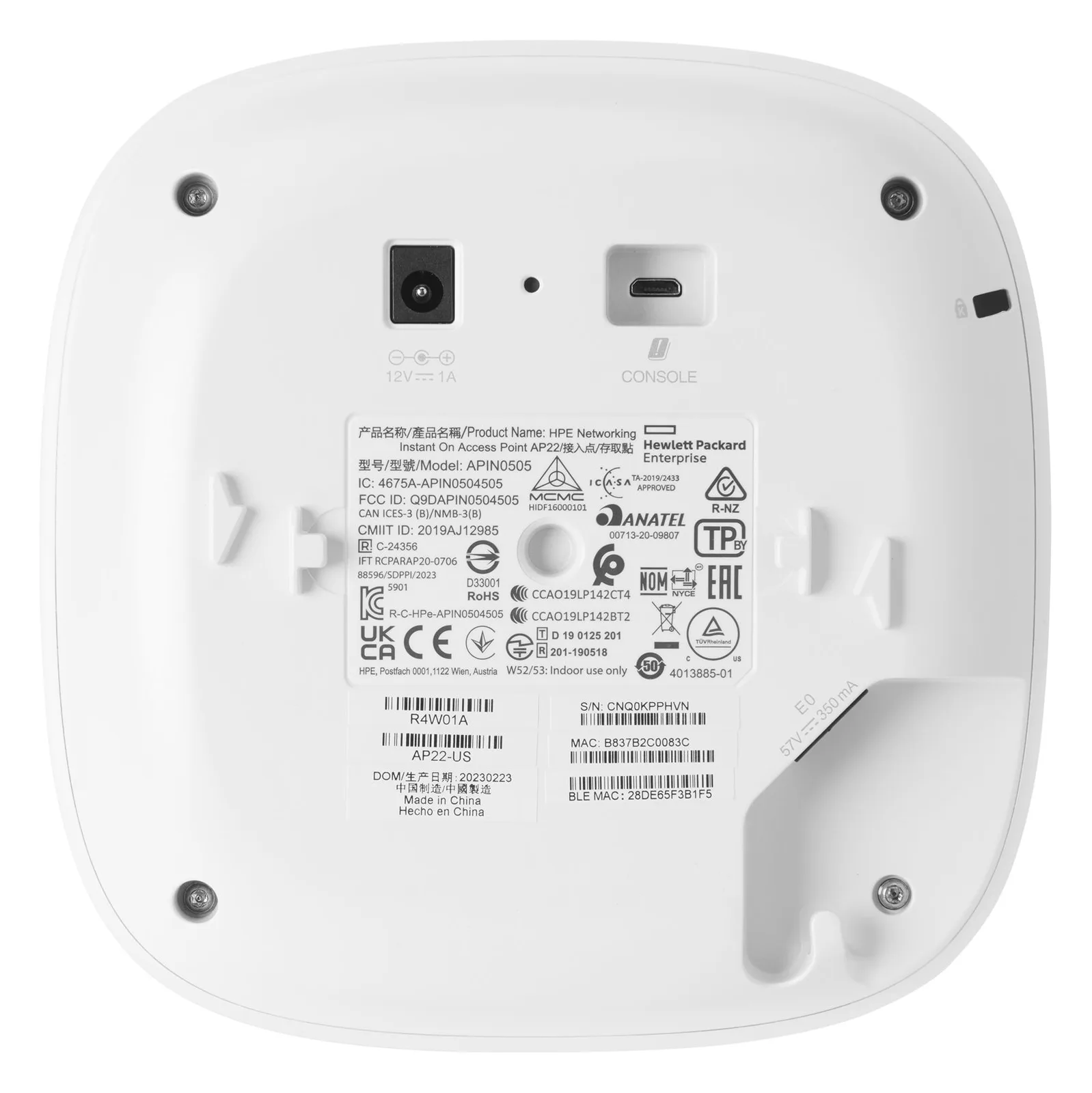 HPE Aruba Instant ON AP22 (RW) - Accesspoint, Ansicht 4