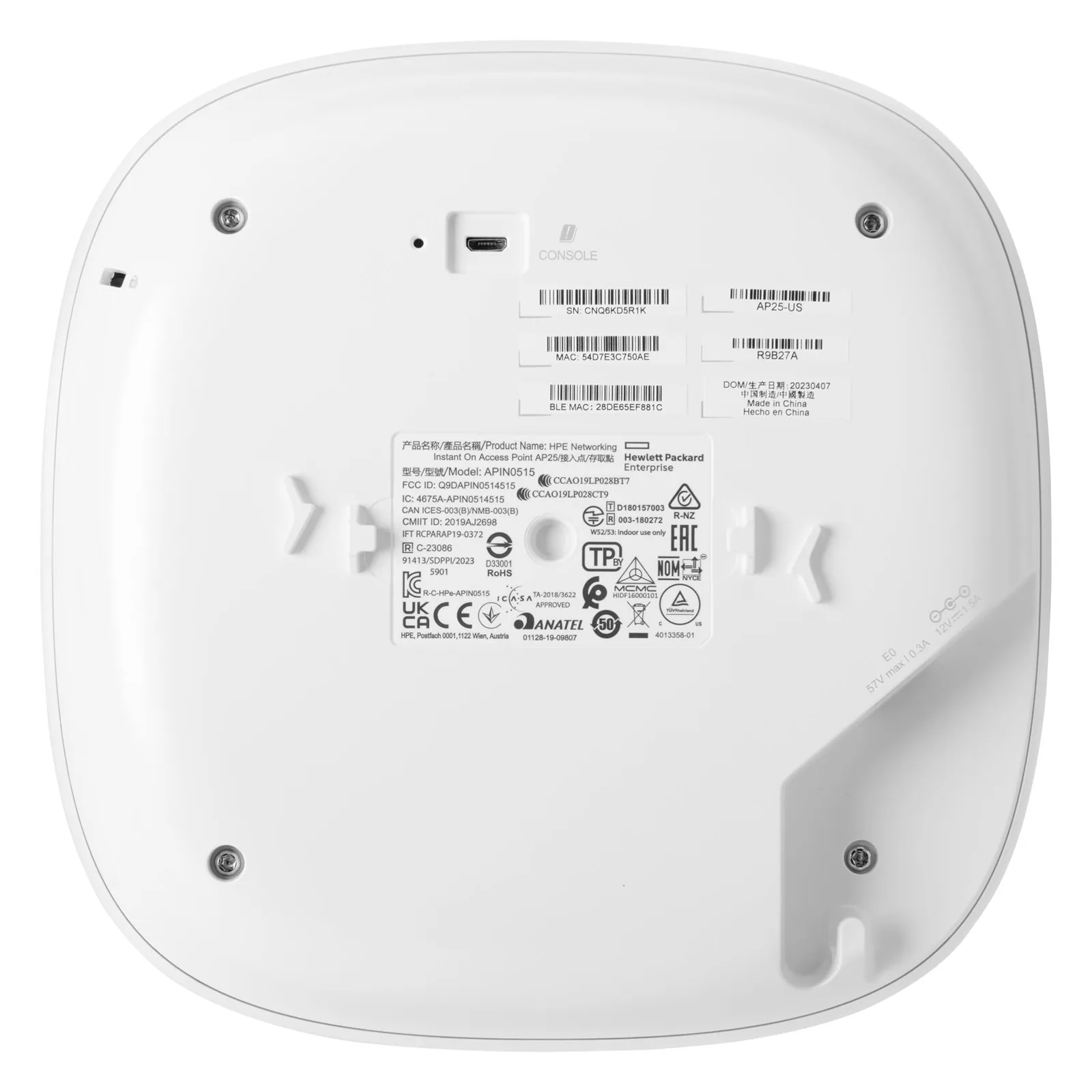 HPE Networking Instant On AP25 (RW) - Accesspoint, Ansicht 4