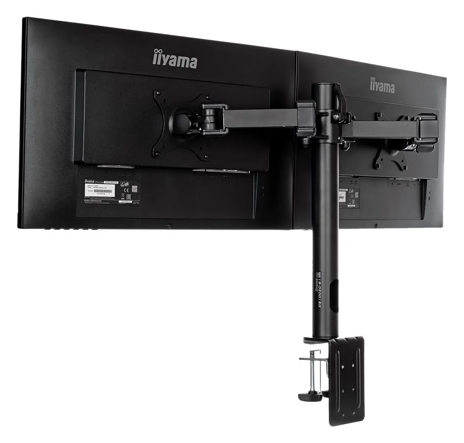 Iiyama DS1002C-B1 - Befestigungskit - für 2 Monitore (einstellbarer Arm), Ansicht 3