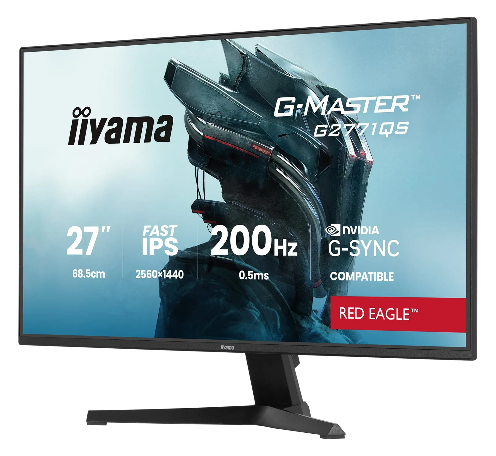 Iiyama G-MASTER Red Eagle G2771QS-B1 - LED-Monitor - Gaming - 69 cm (27), Ansicht 4