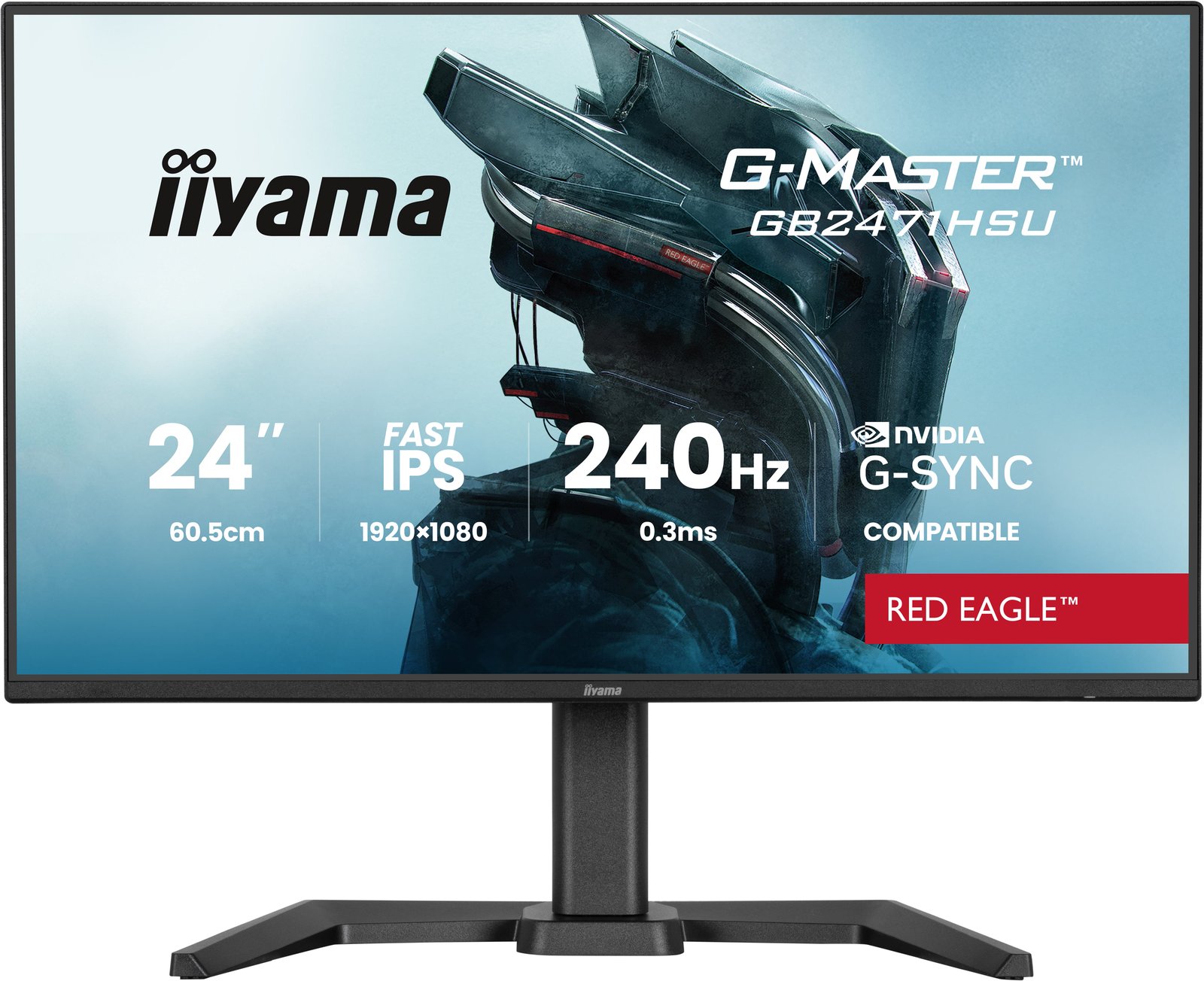 Iiyama G-MASTER Red Eagle GB2471HSU-B1 - LED-Monitor - Gaming - 60.5 cm (24)