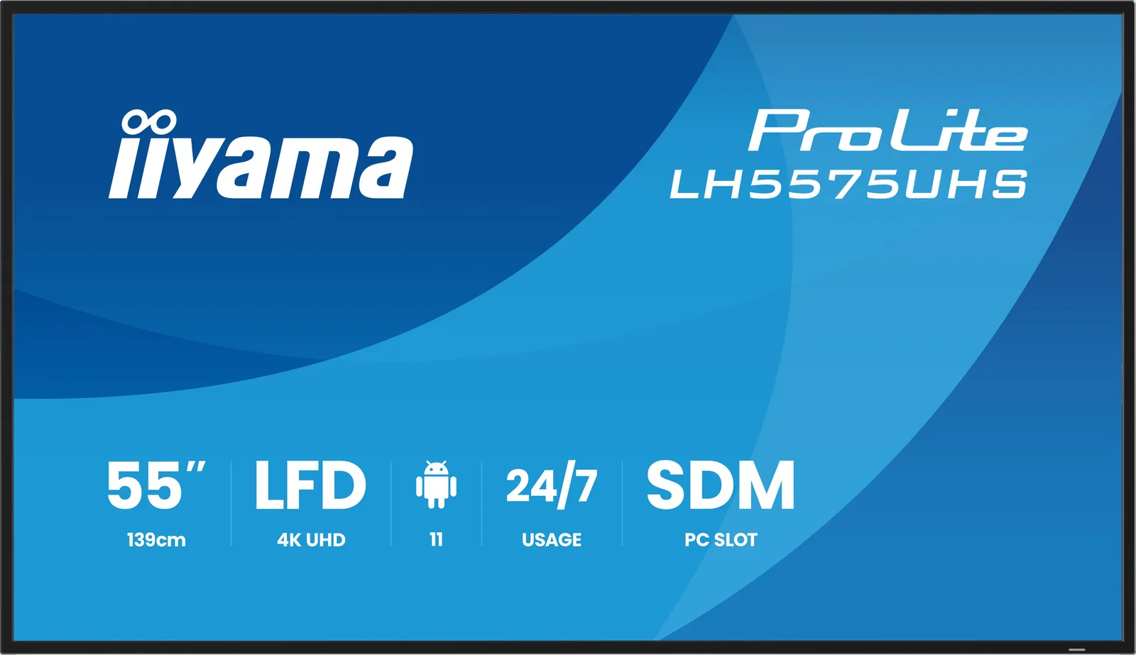 Iiyama ProLite LH5575UHS-B2AG - 140 cm (55) Diagonalklasse (139 cm (54.6), Ansicht 3
