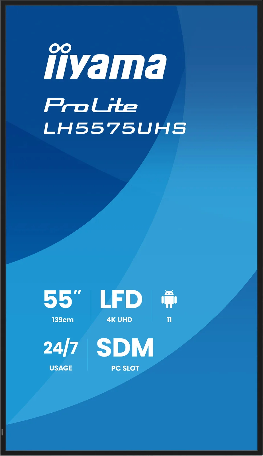 Iiyama ProLite LH5575UHS-B2AG - 140 cm (55) Diagonalklasse (139 cm (54.6), Ansicht 4