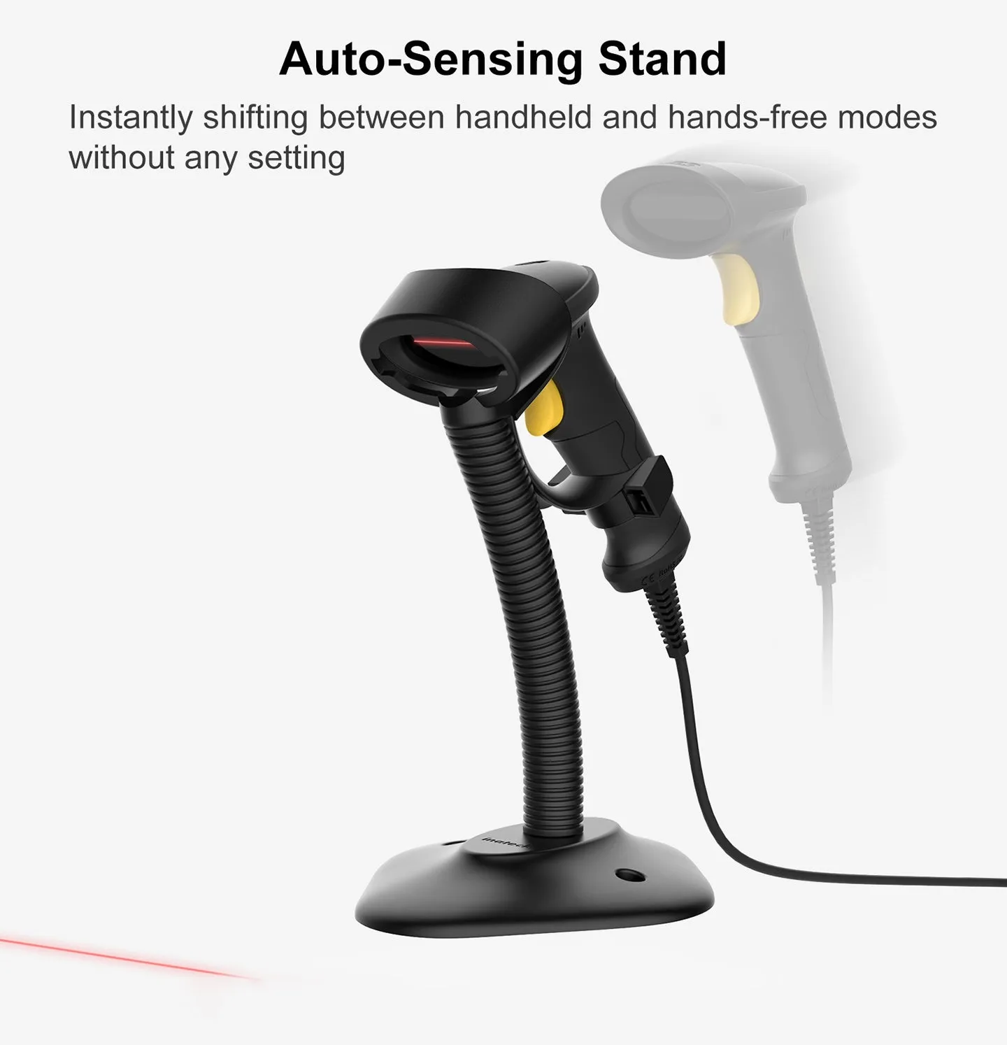 Inateck Barcodescanner 33 black[BCST-33_black], Ansicht 2