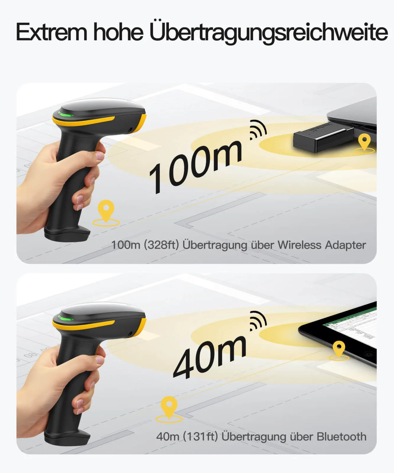 Inateck Barcodescanner 35 black[BCST-35_black] - Barcode-Scanner, Ansicht 4