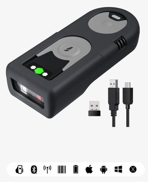 Inateck Barcodescanner 43 gray[BCST-43_gray] - Barcode-Scanner - Bluetooth 5 von LumaTech