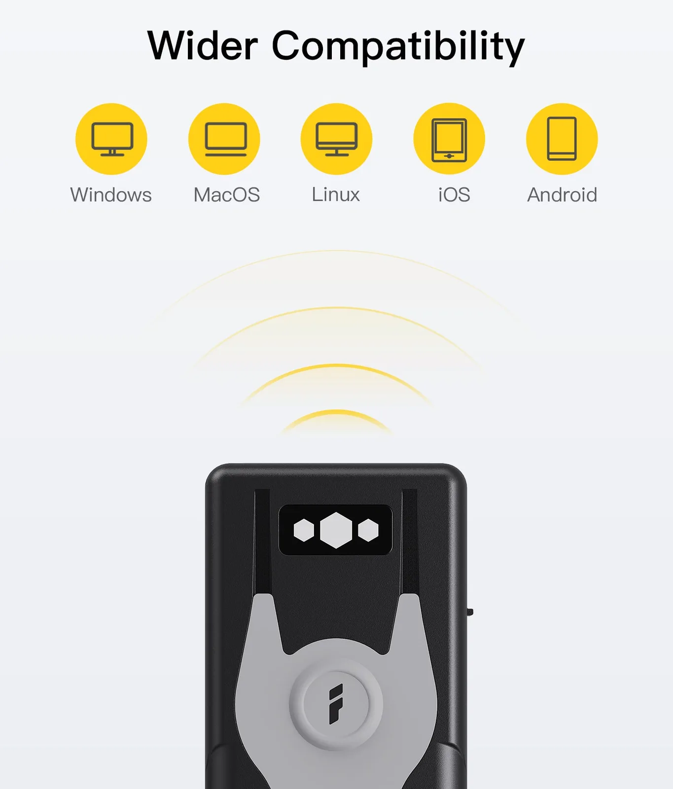 Inateck Barcodescanner 43 gray[BCST-43_gray] - Barcode-Scanner - Bluetooth 5, Ansicht 2