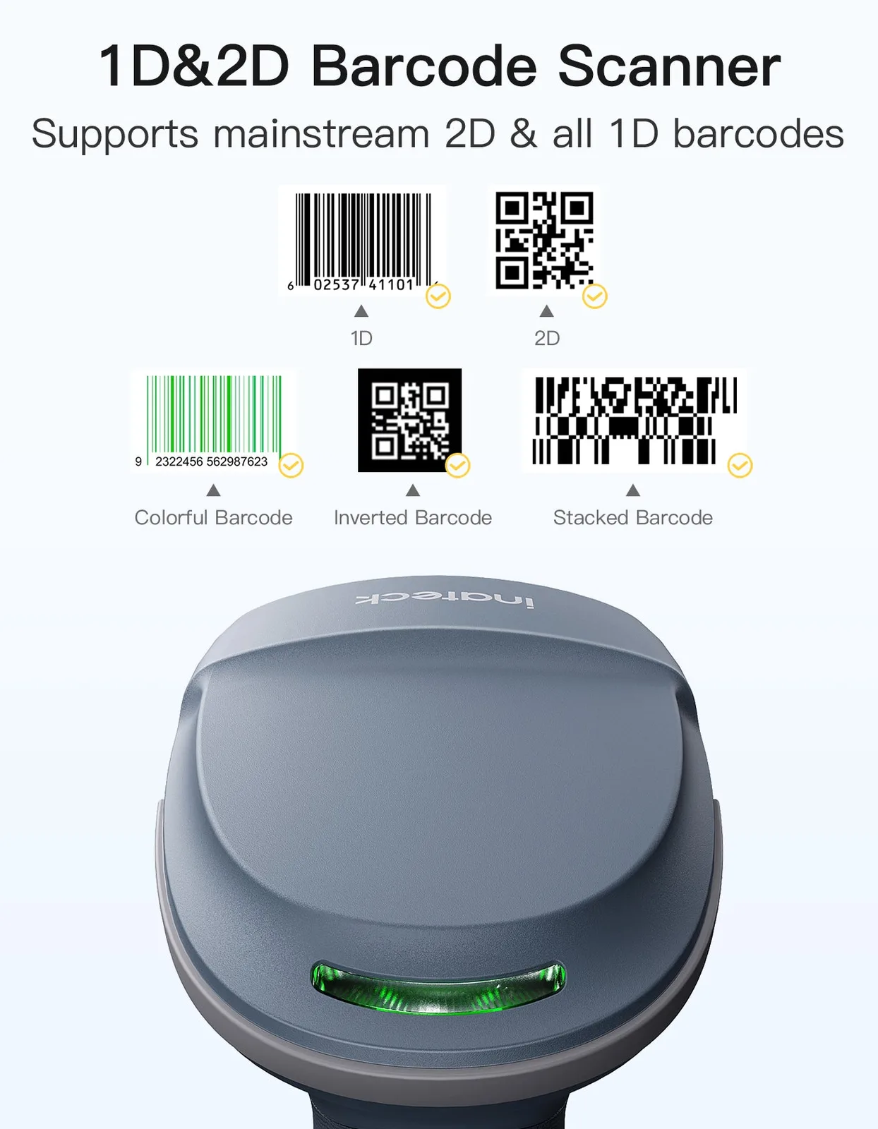 Inateck Barcodescanner 54 blue[BCST-54_blue] - Barcode-Scanner, Ansicht 2