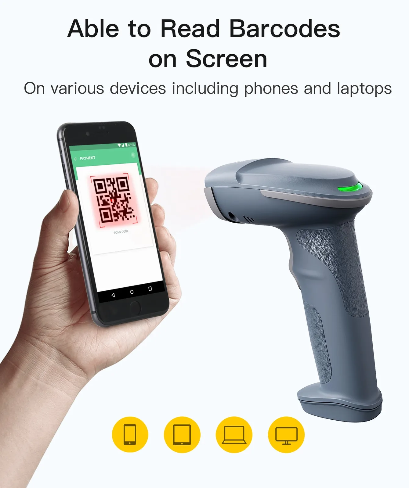Inateck Barcodescanner 54 blue[BCST-54_blue] - Barcode-Scanner, Ansicht 3