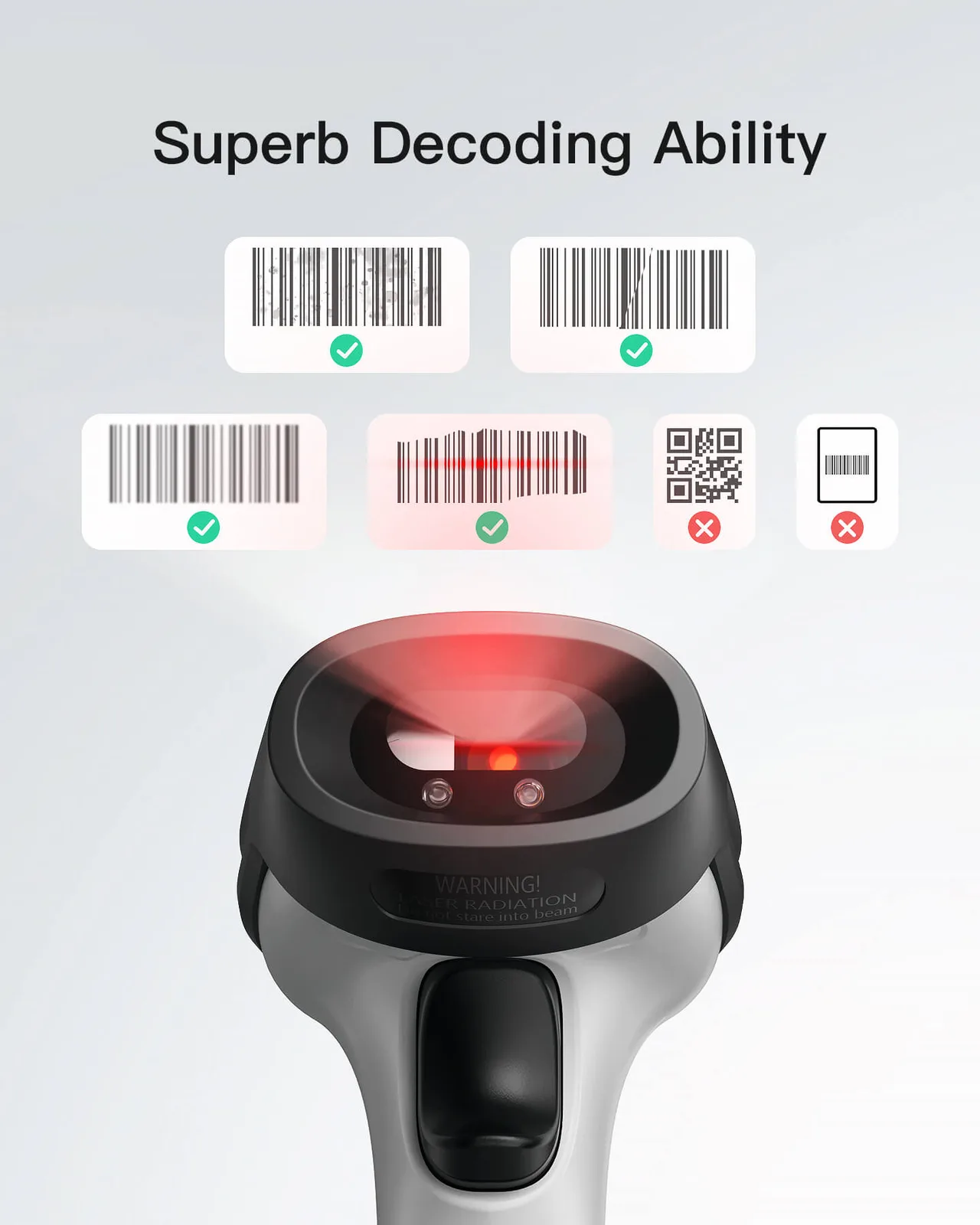 Inateck Barcodescanner 70 gray[BCST-70_gray] - Barcode-Scanner, Ansicht 3