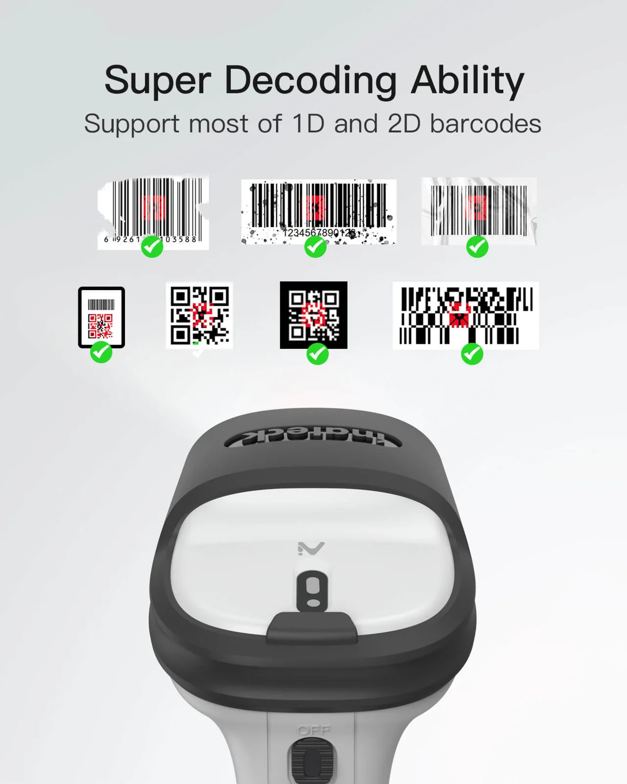 Inateck Barcodescanner 72 gray[BCST-72_gray] - Barcode-Scanner, Ansicht 2