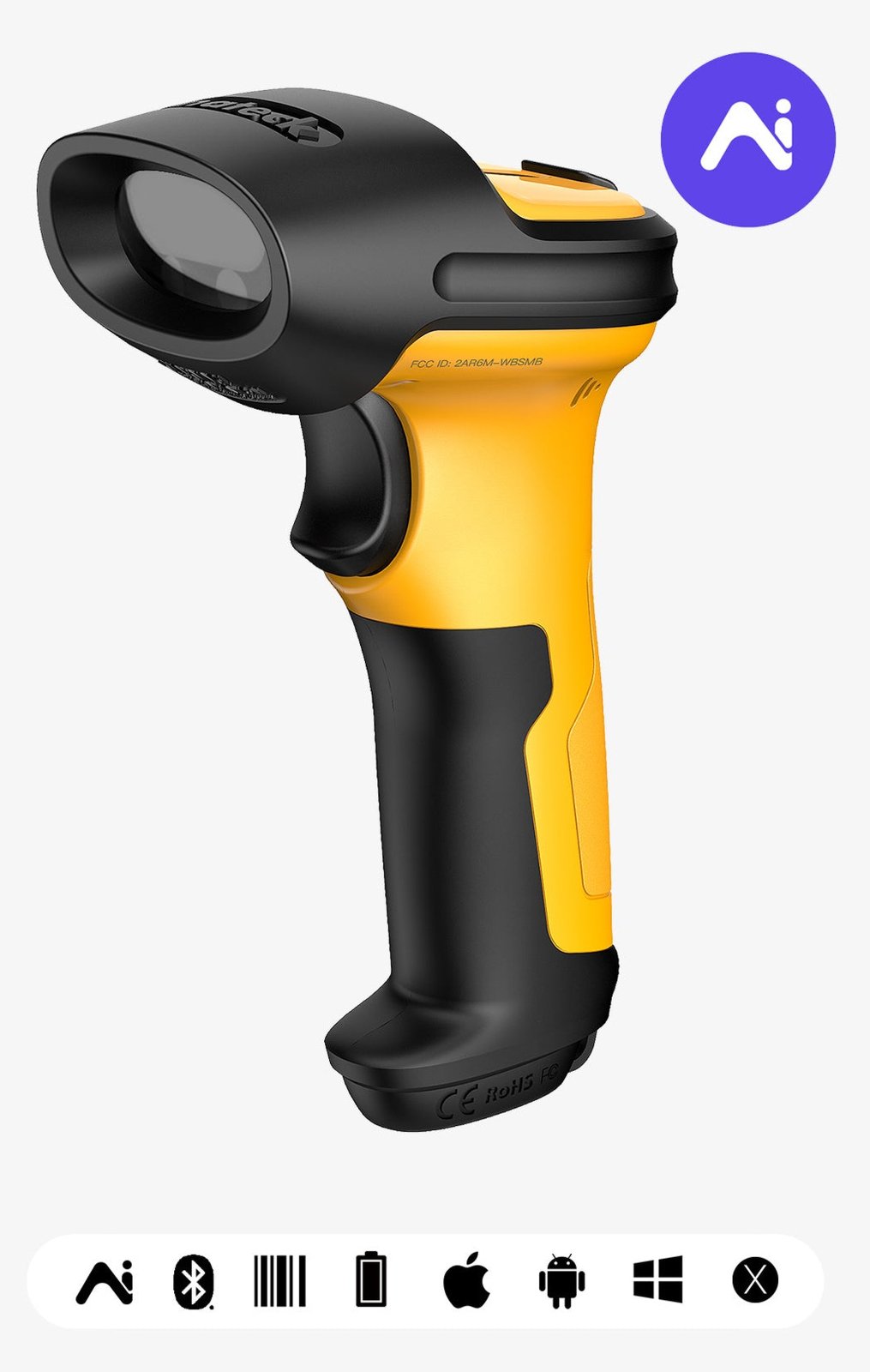 Inateck Barcodescanner P6-AI yellow[BCST-P6-AI_yellow]