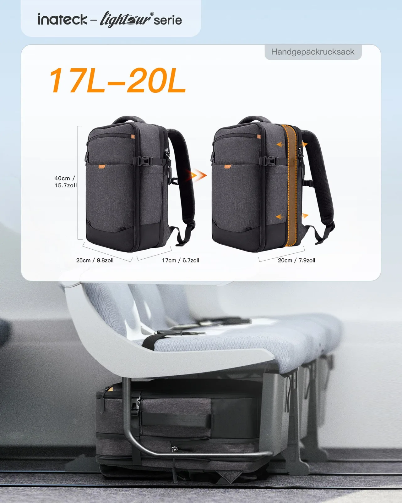 Inateck Notebook-Rucksack 14 BP03006-14 black, Ansicht 2