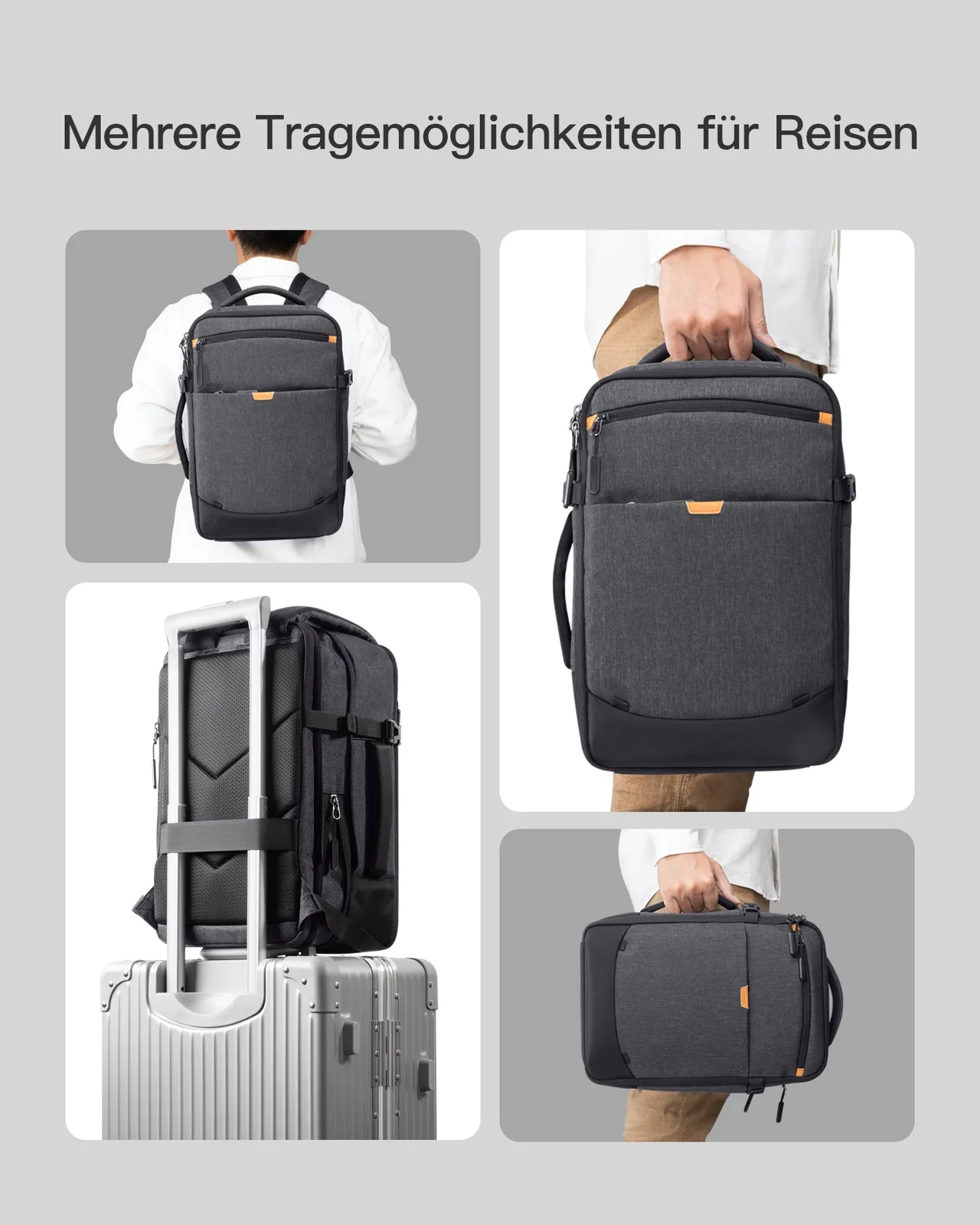 Inateck Notebook-Rucksack 17.3 BP03006 black, Ansicht 2