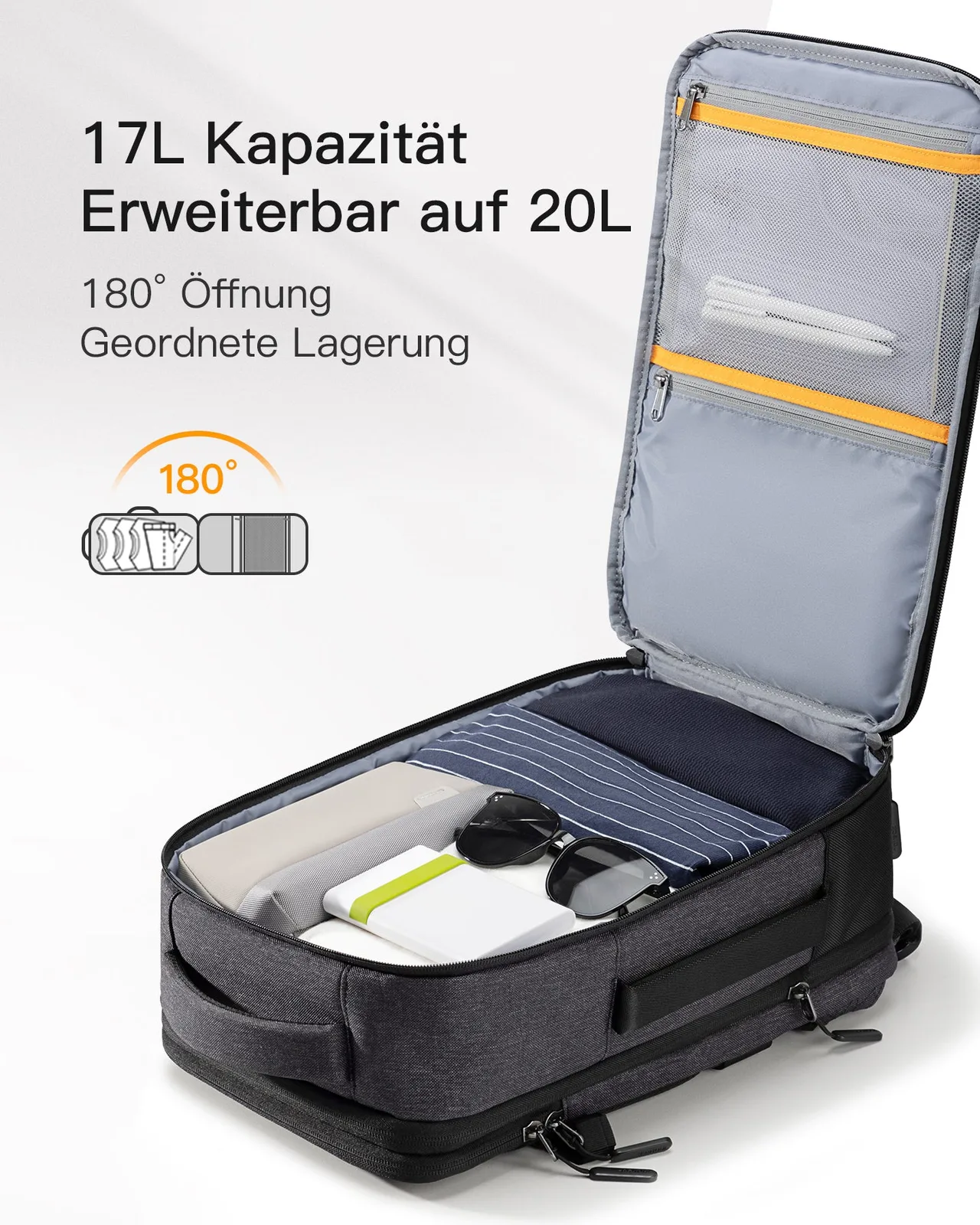 Inateck Notebook-Rucksack 17.3 BP03006 black, Ansicht 4