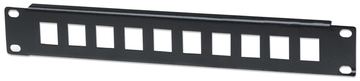 Intellinet 10-Port Patchpanel, unbestückt, 10, 1 HE, schwarz - Blindabdeckung - Rack montierbar - Schwarz von LumaTech