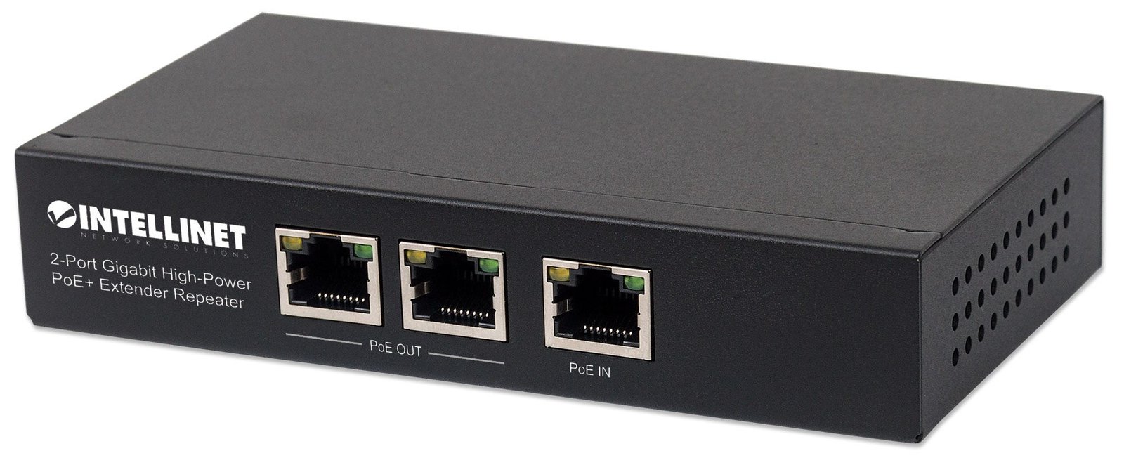 Intellinet 2-Port Gigabit High-Power PoE+ Extender, IEEE 802.3at/af PoE+/PoE, 2 PSE-Ports